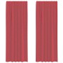Gauze curtains with 2 wine red tab tops, 140x260 cm. by , Curtains and curtains - Ref: Foro24-4102340, Price: 15,49 €, Discou...