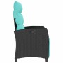 Verstellbarer Gartenstuhl mit Beistelltisch aus schwarzem Rattan. von , Gartenstühle - Ref: Foro24-4108279, Preis: 164,08 €, ...
