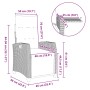 Verstellbarer Gartenstuhl mit Beistelltisch aus schwarzem Rattan. von , Gartenstühle - Ref: Foro24-4108279, Preis: 164,08 €, ...