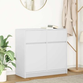 Aparador con cajón blanco 80x34x76 cm madera de ingeniería de , Aparadores - Ref: Foro24-861535, Precio: 88,74 €, Descuento: %