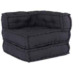 Modular anthracite fabric pouf 70x70x54 by , Cushions for chairs and sofas - Ref: Foro24-4019025, Price: 151,56 €, Discount: %