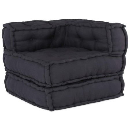 Modulares Pouf aus anthrazitfarbenem Stoff 70x70x54 von , Kissen für Stühle und Sofas - Ref: Foro24-4019025, Preis: 151,56 €,...