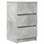 Bedside table with 3 concrete gray drawers 39x35x65 cm by , Nightstands - Ref: Foro24-861343, Price: 61,44 €, Discount: %