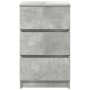 Bedside table with 3 concrete gray drawers 39x35x65 cm by , Nightstands - Ref: Foro24-861343, Price: 61,44 €, Discount: %