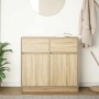 Sideboard with Sonoma oak drawer 80x34x76 cm engineered wood by , Sideboards - Ref: Foro24-861537, Price: 85,95 €, Discount: %