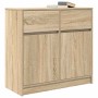 Sideboard with Sonoma oak drawer 80x34x76 cm engineered wood by , Sideboards - Ref: Foro24-861537, Price: 85,95 €, Discount: %