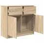 Sideboard with Sonoma oak drawer 80x34x76 cm engineered wood by , Sideboards - Ref: Foro24-861537, Price: 85,95 €, Discount: %