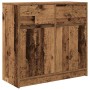 Sideboard with drawer, antique wood, 80x34x76cm. Engineered wood. by , Sideboards - Ref: Foro24-861542, Price: 85,61 €, Disco...