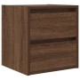 Mesilla de noche de pared roble marrón 38x34x40 cm by , Nightstands - Ref: Foro24-861259, Price: 48,88 €, Discount: %