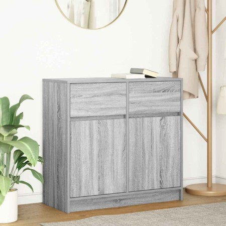 Aparador con cajón gris Sonoma 80x34x76 cm madera de ingeniería by , Sideboards - Ref: Foro24-861540, Price: 88,03 €, Discoun...