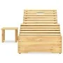 Lounger with green impregnated pine wood table by vidaXL, Loungers - Ref: Foro24-315403, Price: 141,75 €, Discount: %