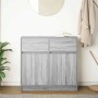 Aparador con cajón gris Sonoma 80x34x76 cm madera de ingeniería by , Sideboards - Ref: Foro24-861540, Price: 88,03 €, Discoun...