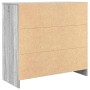 Aparador con cajón gris Sonoma 80x34x76 cm madera de ingeniería by , Sideboards - Ref: Foro24-861540, Price: 88,03 €, Discoun...