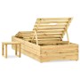 Liege mit Tisch aus grün imprägniertem Kiefernholz von vidaXL, Liegen - Ref: Foro24-315403, Preis: 143,98 €, Rabatt: %