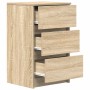 Mesilla de noche con 3 cajones roble Sonoma 39x35x65 cm von , Nachttische - Ref: Foro24-861341, Preis: 72,15 €, Rabatt: %