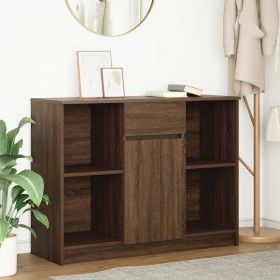 Aparador con cajón roble marrón 101x35x76 cm madera ingeniería by , Sideboards - Ref: Foro24-861568, Price: 92,79 €, Discount: %