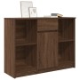Aparador con cajón roble marrón 101x35x76 cm madera ingeniería by , Sideboards - Ref: Foro24-861568, Price: 92,79 €, Discount: %