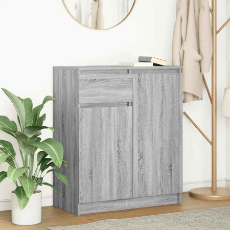Sideboard with drawer Sonoma gray 71x35x84 cm engineered wood by , Sideboards - Ref: Foro24-861594, Price: 89,82 €, Discount: %