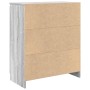 Sideboard with drawer Sonoma gray 71x35x84 cm engineered wood by , Sideboards - Ref: Foro24-861594, Price: 89,82 €, Discount: %