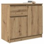 Handgefertigter Eichenschrank mit Schublade, 71x35x65cm, aus Ingenieurholz. von , Sideboards - Ref: Foro24-861606, Preis: 75,...