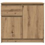 Handgefertigter Eichenschrank mit Schublade, 71x35x65cm, aus Ingenieurholz. von , Sideboards - Ref: Foro24-861606, Preis: 75,...