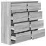 Sideboard Sonoma gray 100x35x99 cm engineered wood by , Sideboards - Ref: Foro24-3328494, Price: 162,99 €, Discount: %