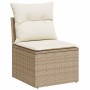 Gartensofagarnitur mit 9-teiligen Kissen aus synthetischem Rattan in Beige. von , Gartensets - Ref: Foro24-3325859, Preis: 61...