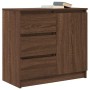 Sideboard with brown oak drawer 71x35x65 cm engineered wood by , Sideboards - Ref: Foro24-861577, Price: 85,39 €, Discount: %