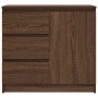 Aparador con cajón roble marrón 71x35x65 cm madera ingeniería de , Aparadores - Ref: Foro24-861577, Precio: 88,44 €