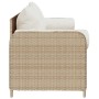 Sofá de jardín de 3 plazas con cojines ratán sintético beige by , Outdoor sofas - Ref: Foro24-4104176, Price: 225,74 €, Disco...