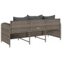 Sofá de jardín de 3 plazas con cojines ratán sintético gris by , Outdoor sofas - Ref: Foro24-4104174, Price: 225,67 €, Discou...