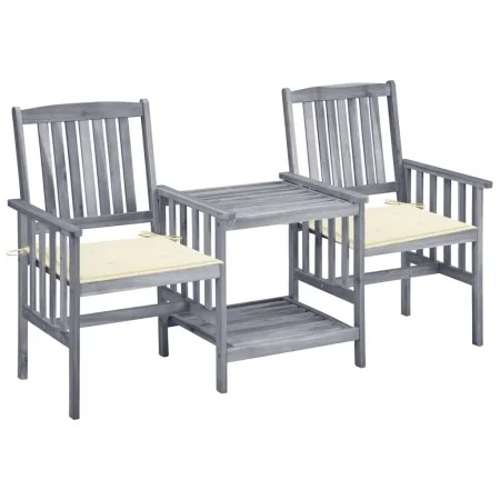 Garden chairs with a small table and solid acacia wood cushions. by vidaXL, Garden sets - Ref: Foro24-3061304, Price: 161,93 ...