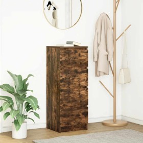 Aparador roble ahumado 37,5x35x99 cm madera de ingeniería von , Sideboards - Ref: Foro24-861701, Preis: 70,14 €, Rabatt: %