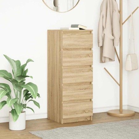 Aparador con cajones roble Sonoma 37,5x35x99 cm by , Sideboards - Ref: Foro24-861762, Price: 92,78 €, Discount: %