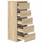 Aparador con cajones roble Sonoma 37,5x35x99 cm by , Sideboards - Ref: Foro24-861762, Price: 92,78 €, Discount: %
