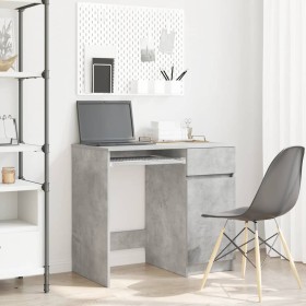 Escritorio gris hormigón 86x49x76 cm madera de ingeniería by , Desks - Ref: Foro24-861826, Price: 90,10 €, Discount: %