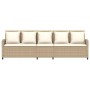 Sofá de jardín de 5 plazas con cojines ratán sintético beige von , Gartensets - Ref: Foro24-4104115, Preis: 297,44 €, Rabatt: %