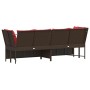 Sofá de jardín con cojines ratán sintético marrón von , Outdoor-Sofas - Ref: Foro24-4104129, Preis: 275,35 €, Rabatt: %
