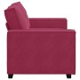 Zweiplätziges Samtsofa in Bordeauxrot, 120 cm. von , Sofas - Ref: Foro24-4105014, Preis: 207,72 €, Rabatt: %