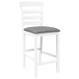 Bar stools with 2 white solid wood rubber cushions by , Kitchen stools - Ref: Foro24-4102541, Price: 125,77 €, Discount: %