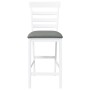 Bar stools with 2 white solid wood rubber cushions by , Kitchen stools - Ref: Foro24-4102541, Price: 125,77 €, Discount: %