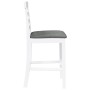 Taburetes de bar con cojines 2 uds madera maciza blanca caucho de , Taburetes de cocina - Ref: Foro24-4102541, Precio: 125,60...