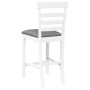 Bar stools with 2 white solid wood rubber cushions by , Kitchen stools - Ref: Foro24-4102541, Price: 125,77 €, Discount: %