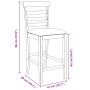 Bar stools with 2 white solid wood rubber cushions by , Kitchen stools - Ref: Foro24-4102541, Price: 125,77 €, Discount: %