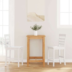 Taburetes de bar 2 uds madera maciza blanca caucho de , Taburetes de cocina - Ref: Foro24-4102543, Precio: 130,70 €, Descuent...