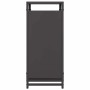 Leñero negro 44x28x65 cm Acero laminado en frío de , Bolsas y soportes de leña - Ref: Foro24-864195, Precio: 53,54 €