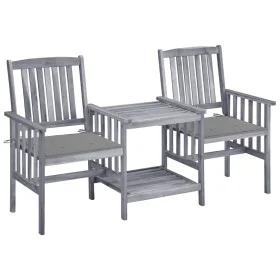 Garden chairs with table and solid acacia wood cushions by vidaXL, Garden sets - Ref: Foro24-3061303, Price: 161,90 €, Discou...