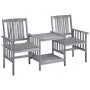 Garden chairs with table and solid acacia wood cushions by vidaXL, Garden sets - Ref: Foro24-3061303, Price: 161,90 €, Discou...