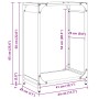 Schwarzer Holzträger 44x28x65 cm Kaltgewalzter Stahl von , Brennholztaschen und -halter - Ref: Foro24-864195, Preis: 59,13 €,...