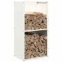 Weißer Holzstapel 40x30x80 cm Kaltgewalzter Stahl von , Brennholztaschen und -halter - Ref: Foro24-864188, Preis: 82,21 €, Ra...